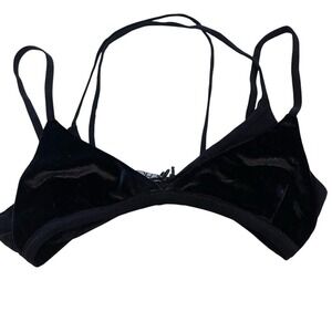 Chaser velvet bralette black Medium NEW Casual Bra Women Wedding Intimates